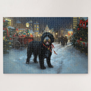 Portugiesischer Wasserhund Weihnachtsfestzeit