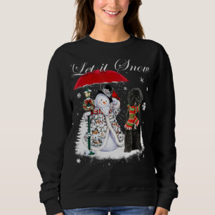Portugiesischer Wasserhund Weihnachtsschneemann Xm Sweatshirt