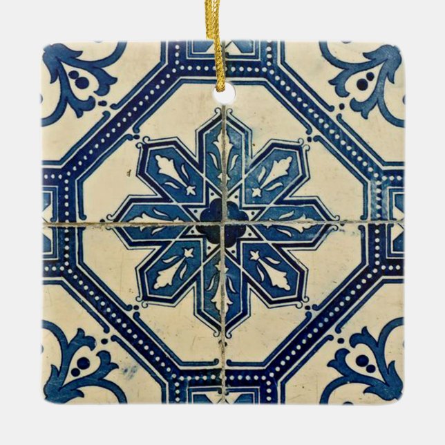 Portugiesischer Ziegel Keramikornament (Vorderseite)