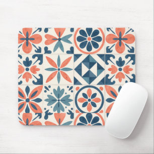 Portugiesisches Azulejo-Fliesenmuster-Mauspad – Bl Mousepad