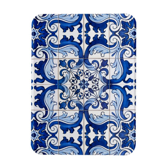 Portugiesisches Azulejo Seamless-Muster Magnet (Vertikal)