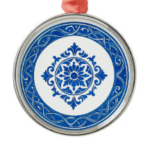 Portugiesisches Azulejo-Weihnachtsschmuck – Blaue 