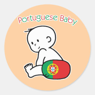 Portugiesisches Baby Runder Aufkleber