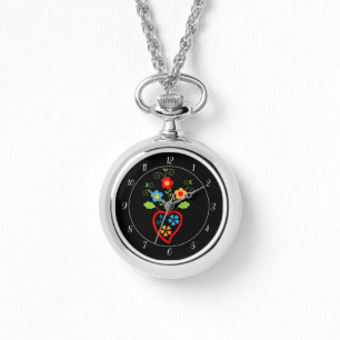 Portugiesisches blühendes Herz Armbanduhr
