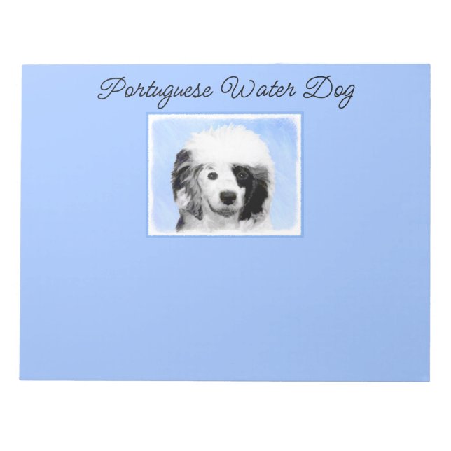 Portugiesisches Dog-Gemälde - Original Dog Art N Notizblock (Vorderseite)