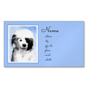 Portugiesisches Dog-Gemälde - Originelle Hundekuns Magnetische Visitenkarte