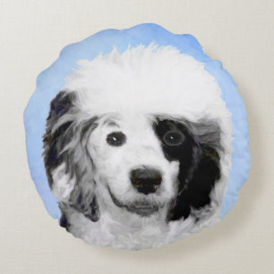 Portugiesisches Dog-Gemälde - Originelle Hundekuns Rundes Kissen