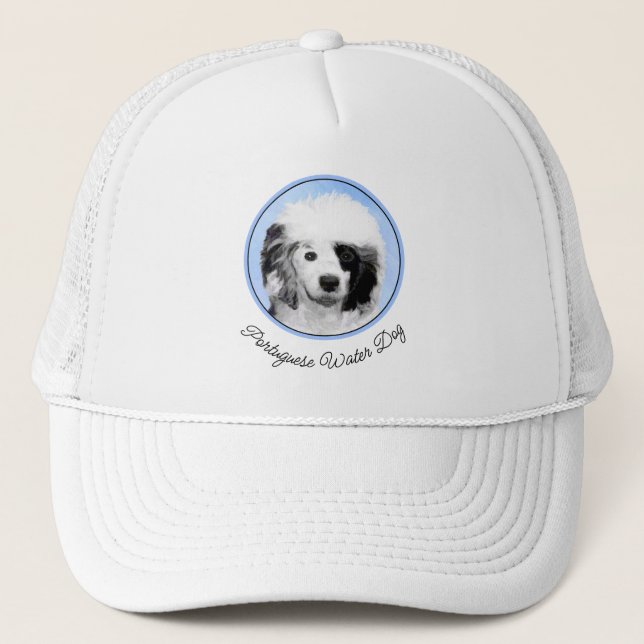 Portugiesisches Dog-Gemälde - Originelle Hundekuns Truckerkappe (Vorderseite)