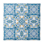 Portugiesisches Flachmuster Fliese<br><div class="desc">Nahtlose Musterbeispiel in blau gelb und orange - wie portugiesische Fliesen © und ® Bigstock® - Alle Rechte vorbehalten.</div>