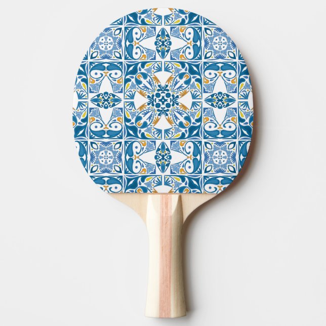 Portugiesisches Flachmuster Tischtennis Schläger (Vorderseite)