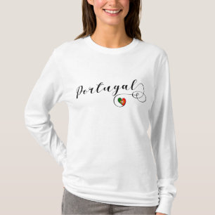 Portugiesisches Flaggen-Herz, Portugal T-Shirt