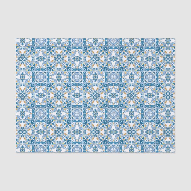 Portugiesisches Fliesen-Muster Seidenpapier (Vorderseite)