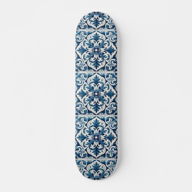 Portugiesisches Fliesenflieger Skateboard (Vorne)