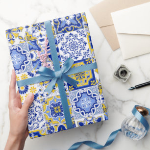 Portugiesisches Fliesenmuster  Geschenkpapier