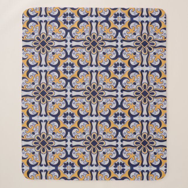 Portugiesisches Fliesenmuster Sherpadecke (Vorderseite)
