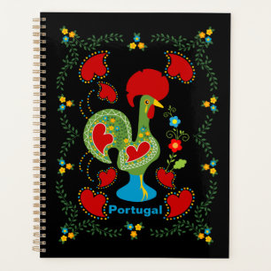 Portugiesisches Glücksroster in grüner Farbe Planer