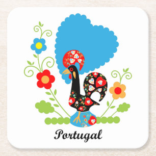 Portugiesisches Glücksspiel Rechteckiger Pappuntersetzer
