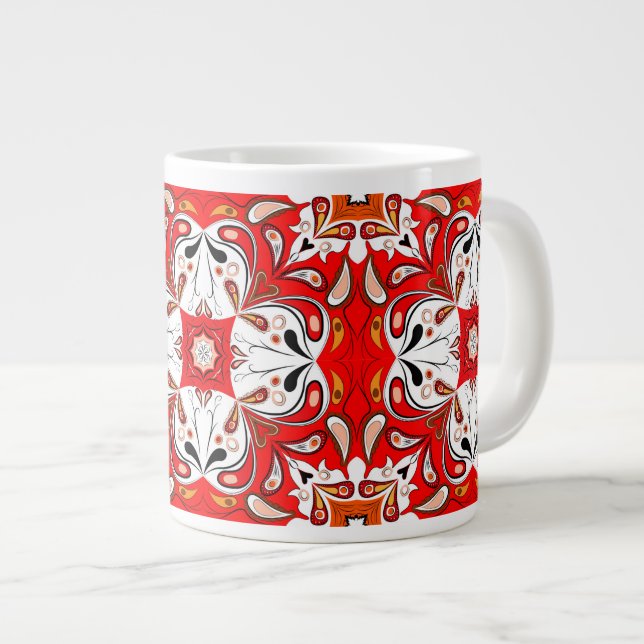 Portugiesisches Keramik-Fliesen-Muster Jumbo-Tasse (Vorderseite Rechts)