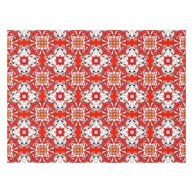 Portugiesisches Keramik-Fliesen-Muster Tischdecke (Vorderseite (Horizontal))