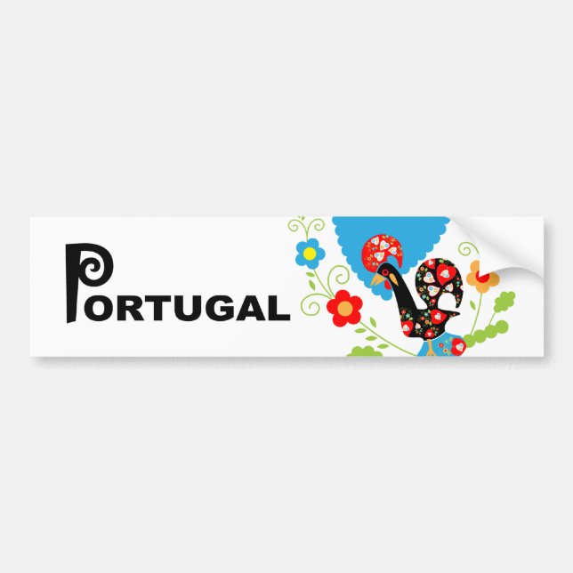 Portugiesisches Rooster Autoaufkleber (Vorne)
