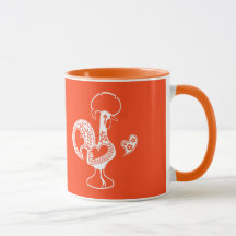 Portugiesisches Rooster Bom dia - Guten Morgen Zit