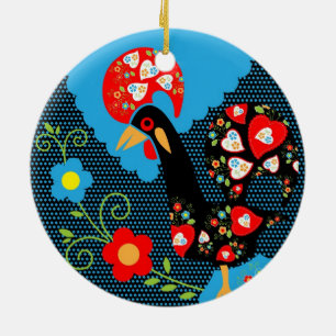 Portugiesisches Rooster Keramik Ornament