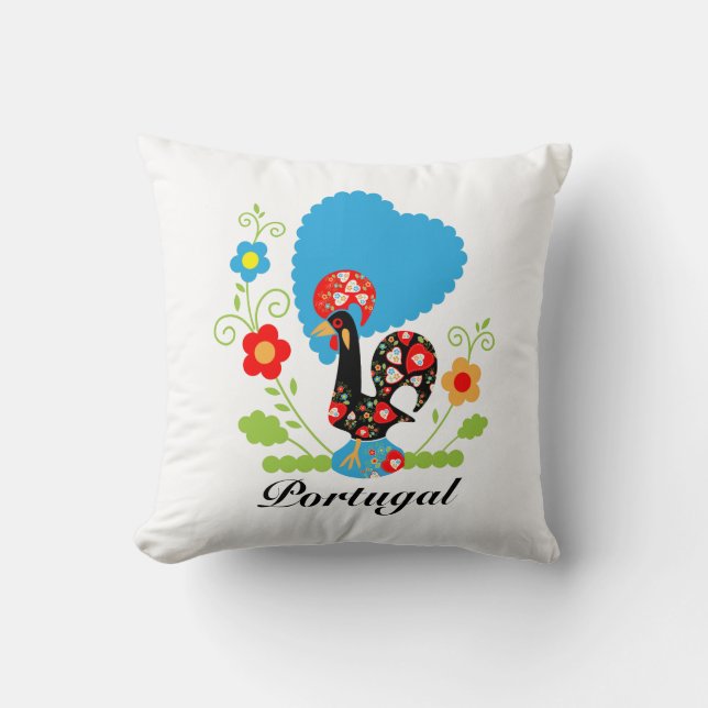 Portugiesisches Rooster Kissen (Vorderseite)