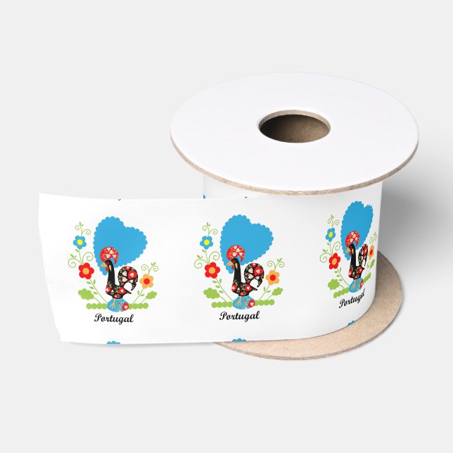 Portugiesisches Rooster Satinband (Spule)