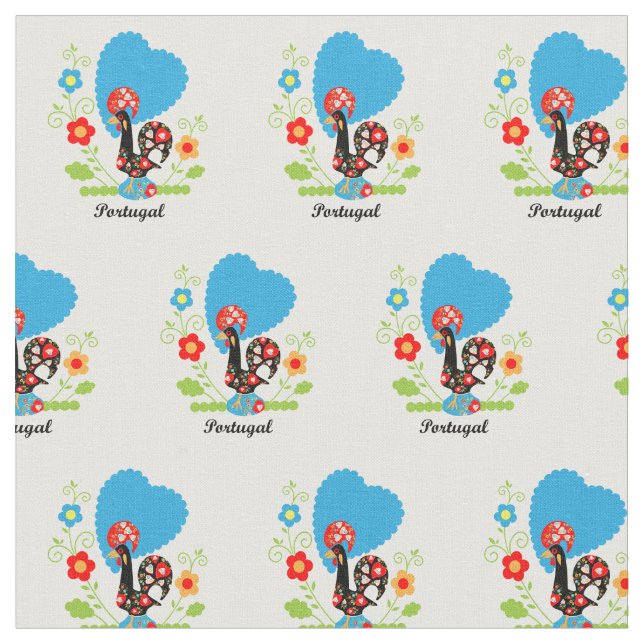 Portugiesisches Rooster Stoff (Nahaufnahme)