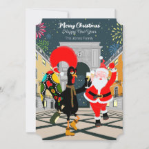 Portugiesisches Rooster und der Weihnachtsmann zum