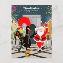 Portugiesisches Rooster und der Weihnachtsmann zum