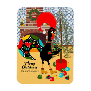 Portugiesisches Rooster und Lichter der Weihnachts Magnet