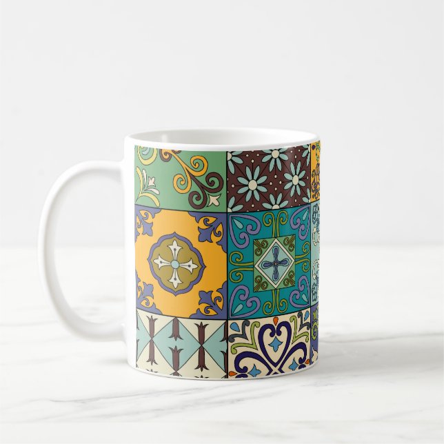 Portugiesisches Talavera Tile Design Kaffeetasse (Links)