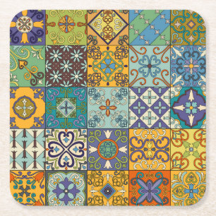 Portugiesisches Talavera Tile Design Rechteckiger Pappuntersetzer