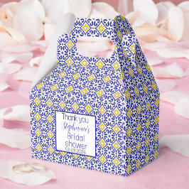 Portugiesisches Tiles Blue Mediterranes Brautparty Geschenkschachtel