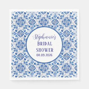 Portugiesisches Tiles Blue Mediterranes Brautparty Serviette