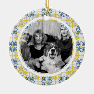 Portugiesisches Tiles-Foto für Weihnachtsferien Keramik Ornament