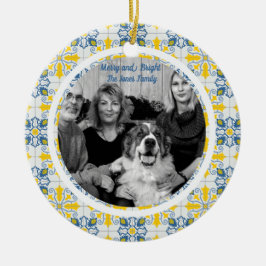 Portugiesisches Tiles-Foto für Weihnachtsferien Keramik Ornament