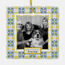 Portugiesisches Tiles-Foto für Weihnachtsferien Keramikornament