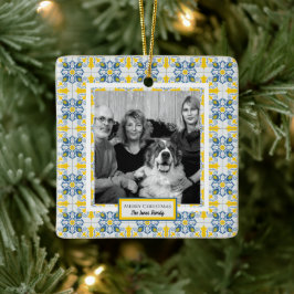Portugiesisches Tiles-Foto für Weihnachtsferien Keramikornament
