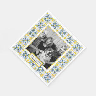 Portugiesisches Tiles-Foto für Weihnachtsferien Serviette
