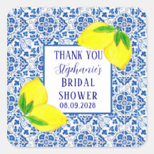 Portugiesisches Tiles Lemon Mittelmeer Brautparty