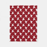 Portugiesisches Wasser-HundeSilhouette-Muster-Rot