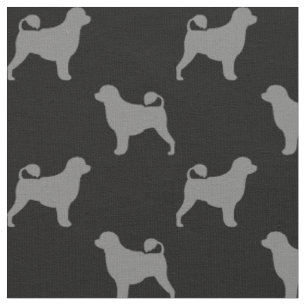Portugiesisches Wasser-HundeSilhouette-Muster Stoff