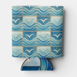 Portuguese Azulejo Blue Tile Pattern Can Cooler – Dosenkühler