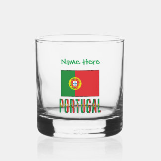 Portuguese Flag Green Personalized Whiskyglas