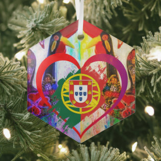 Portuguese folk art ornament aus glas