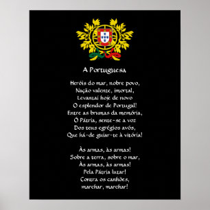 Portuguese* National Anthem Poster