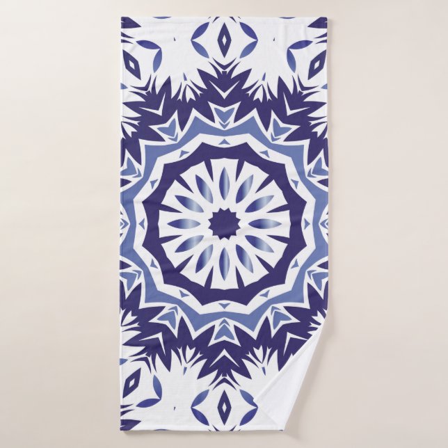 Portuguese ornamental azulejo ceramic. Minimal des Badehandtuch (Badehandtuch)
