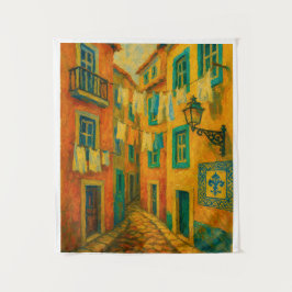 Portuguese Street Art Tapestry – Colorful Lisbon O Wandteppich